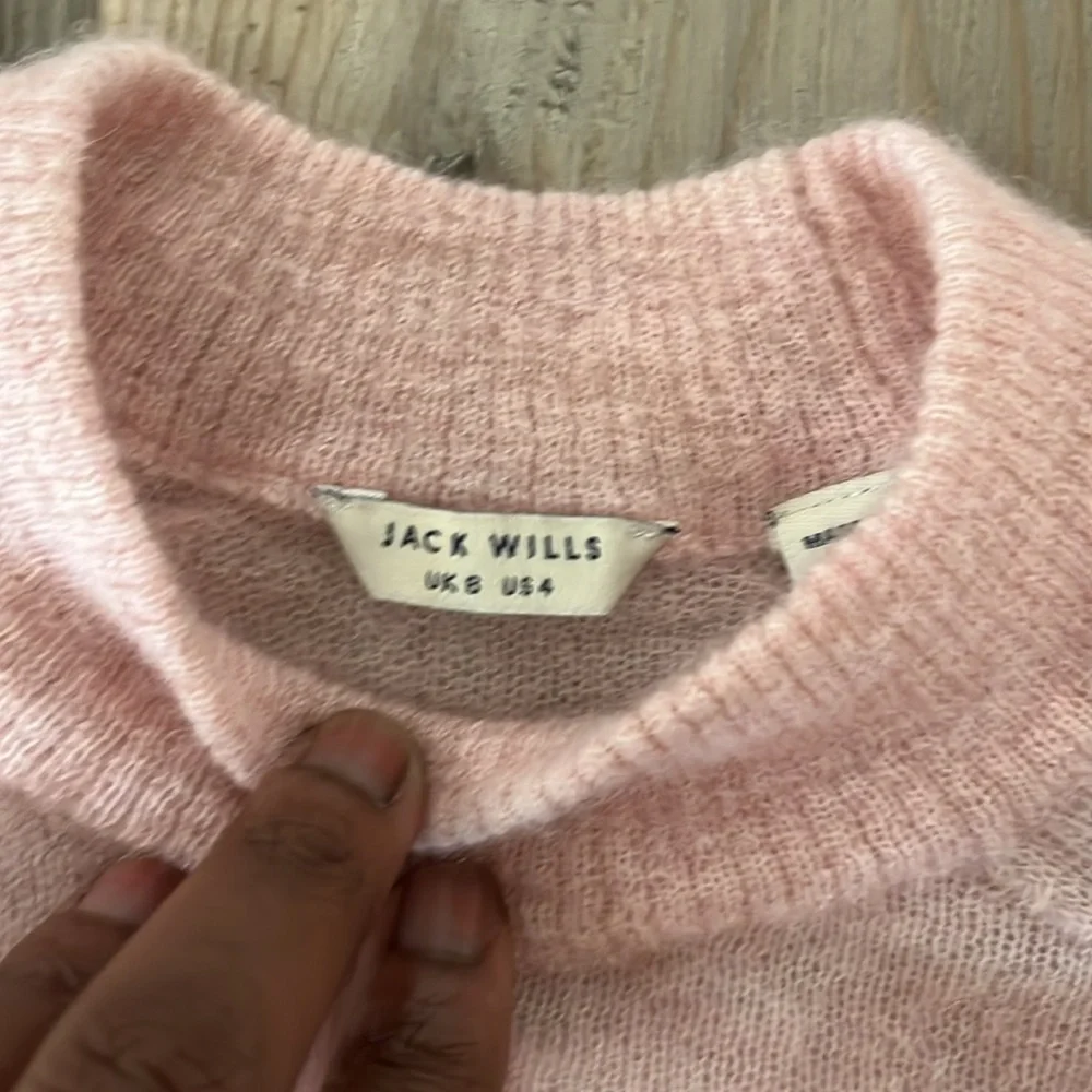 Jack Wills Girls Pink Crew Neck Sweater Size US 4 Pull Over
